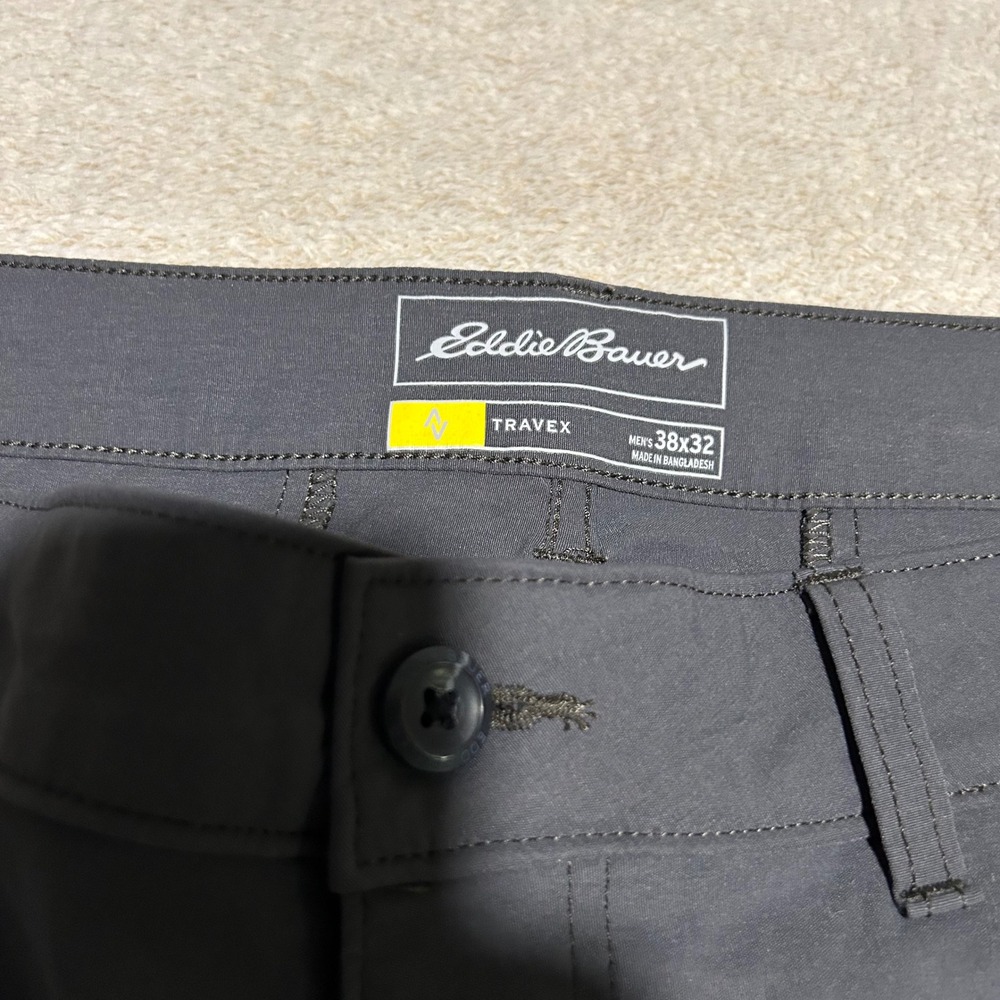 Eddie Bauer Travex Pants Mens 38 32 Dark Gray Hiking Travel Outdoor 1263 - Picture 3 of 7